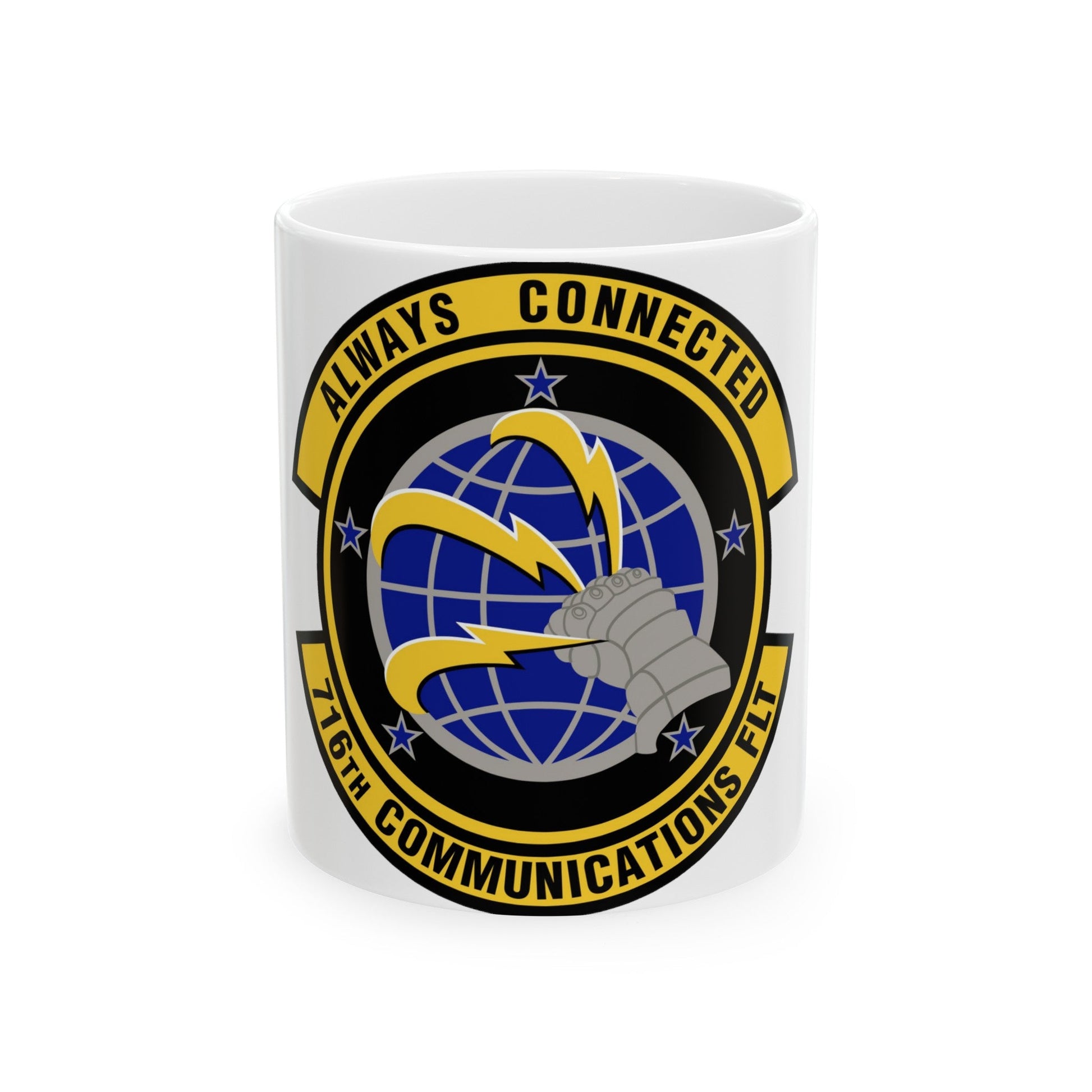 716th Communications Flight (U.S. Air Force) White Coffee Mug-11oz-The Sticker Space