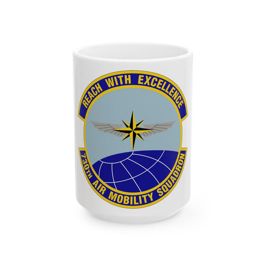 730 Air Mobility Squadron AMC (U.S. Air Force) White Coffee Mug-15oz-The Sticker Space
