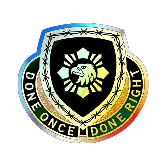 744 Military Police Battalion (U.S. Army) Holographic STICKER Die-Cut Vinyl Decal-6 Inch-The Sticker Space