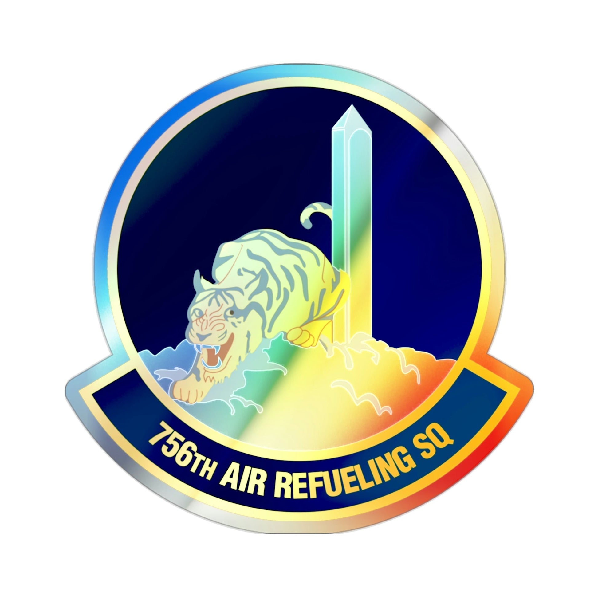 756 Air Refueling Squadron AFRC (U.S. Air Force) Holographic STICKER Die-Cut Vinyl Decal-2 Inch-The Sticker Space