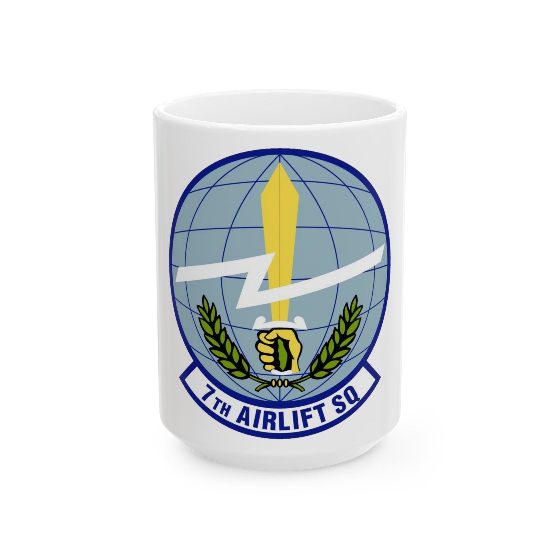 7th Airlift Squadron (U.S. Air Force) White Coffee Mug-15oz-The Sticker Space