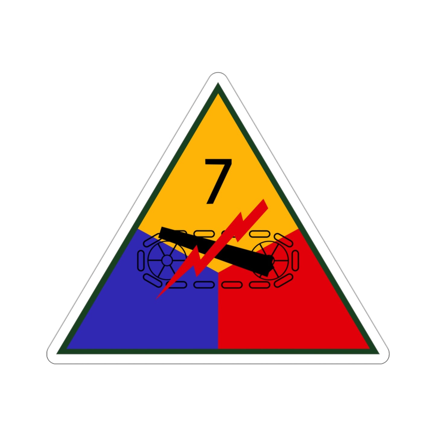 7th Armored Division (U.S. Army) STICKER Vinyl Die-Cut Decal-3 Inch-The Sticker Space