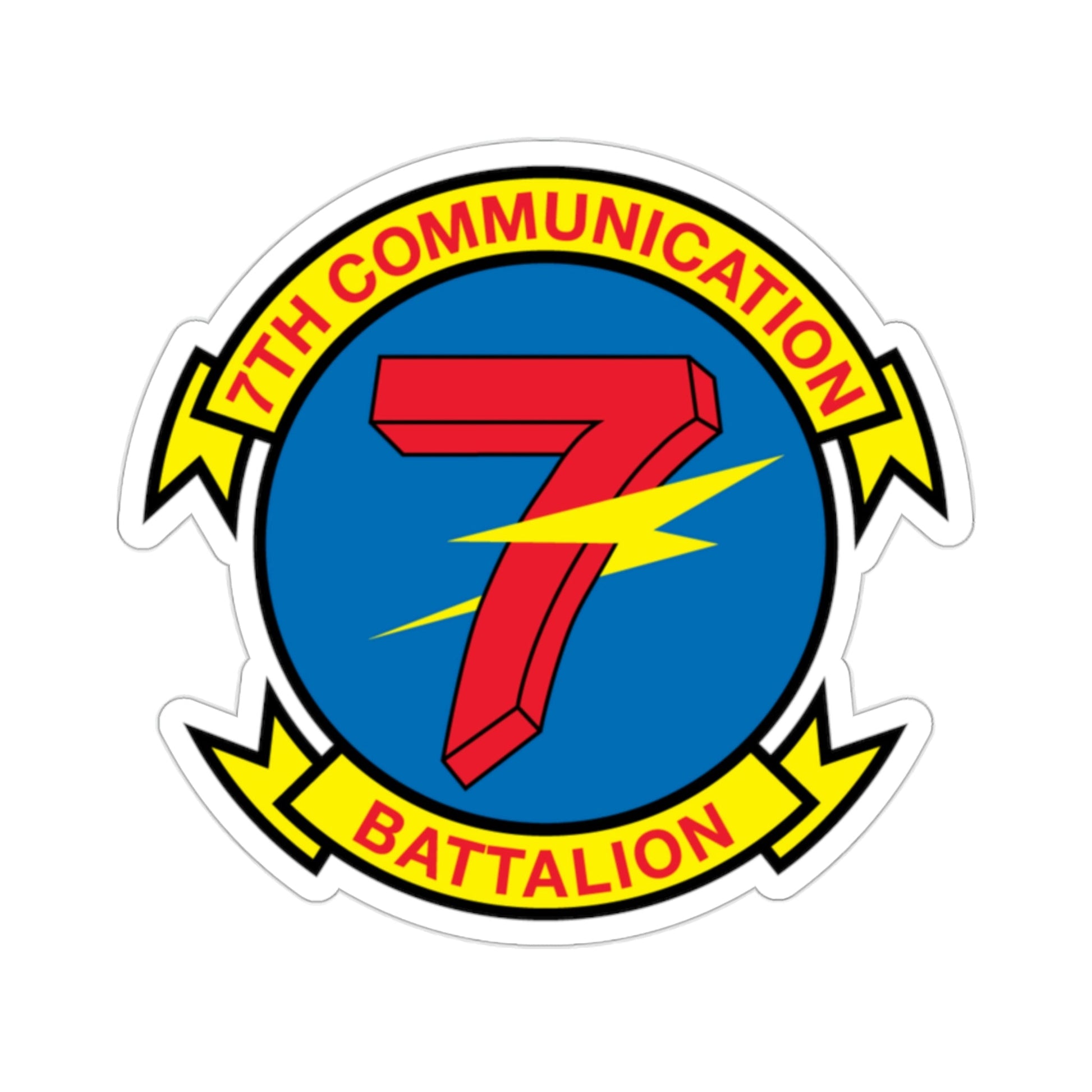 7th Communication Battalion (USMC) STICKER Vinyl Die-Cut Decal-2 Inch-The Sticker Space