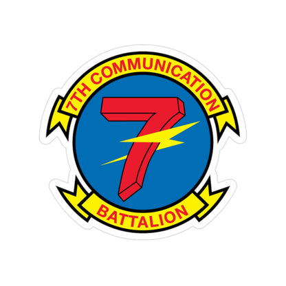 7th Communication Battalion (USMC) Transparent STICKER Die-Cut Vinyl Decal-2 Inch-The Sticker Space
