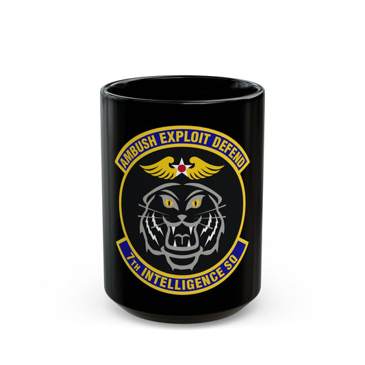7th Intelligence Squadron (U.S. Air Force) Black Coffee Mug-15oz-The Sticker Space