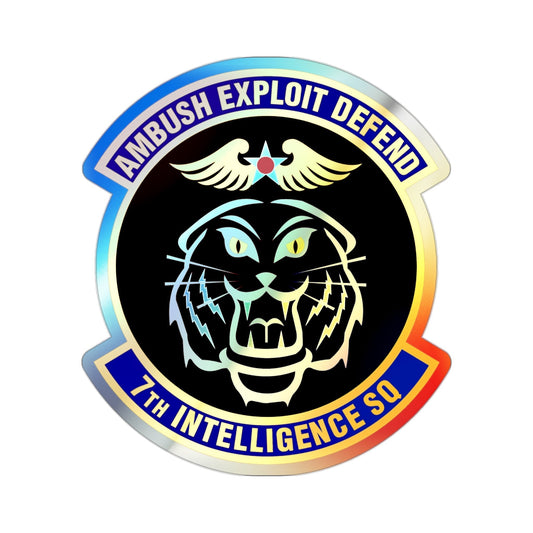 7th Intelligence Squadron (U.S. Air Force) Holographic STICKER Die-Cut Vinyl Decal-2 Inch-The Sticker Space