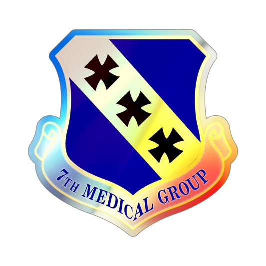 7th Medical Group (U.S. Air Force) Holographic STICKER Die-Cut Vinyl Decal-6 Inch-The Sticker Space