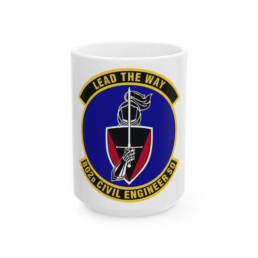 802d Civil Engineer Squadron (U.S. Air Force) White Coffee Mug-15oz-The Sticker Space
