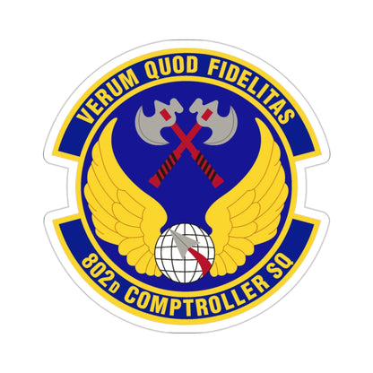 802d Comptroller Squadron (U.S. Air Force) STICKER Vinyl Die-Cut Decal-2 Inch-The Sticker Space