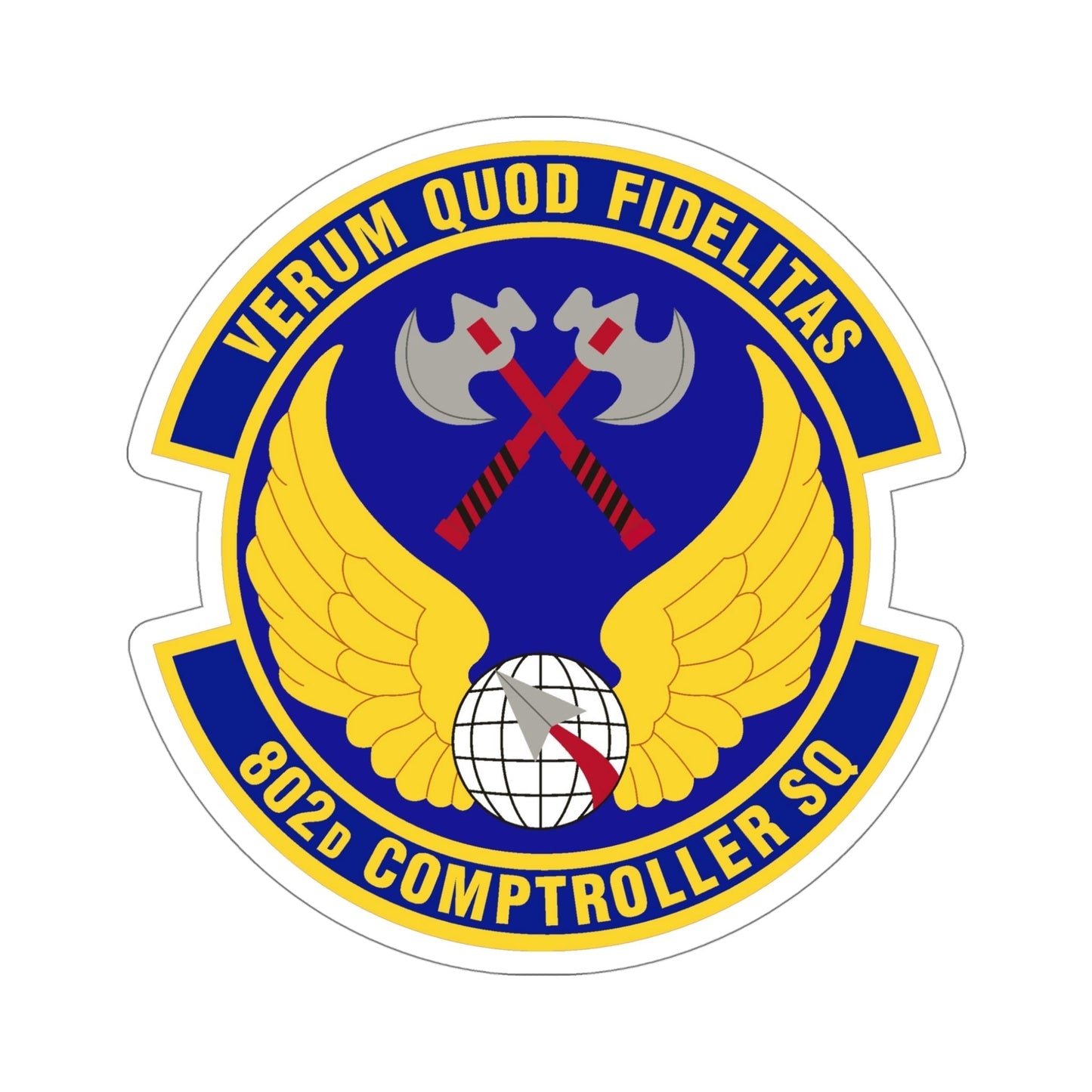 802d Comptroller Squadron (U.S. Air Force) STICKER Vinyl Die-Cut Decal-5 Inch-The Sticker Space