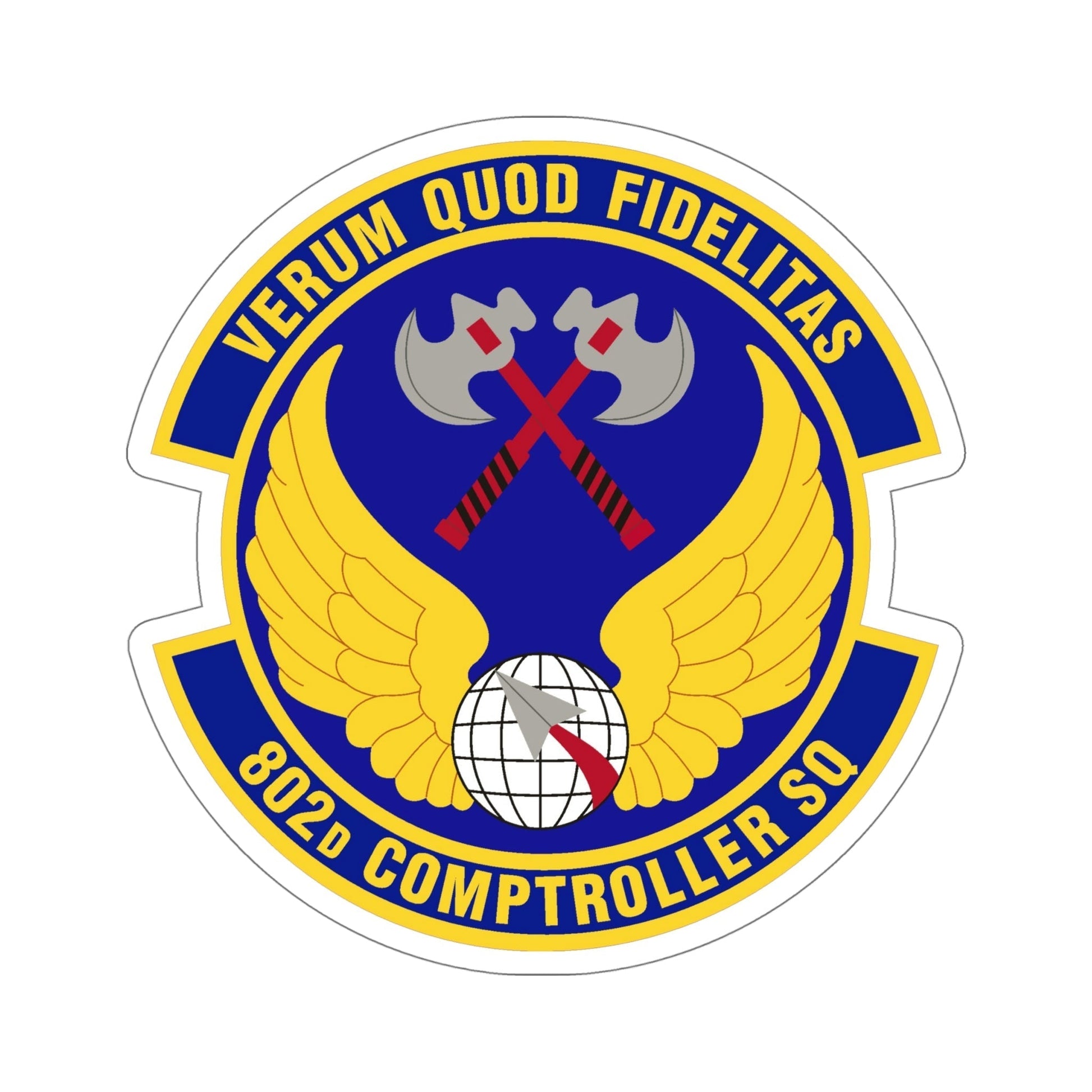 802d Comptroller Squadron (U.S. Air Force) STICKER Vinyl Die-Cut Decal-6 Inch-The Sticker Space