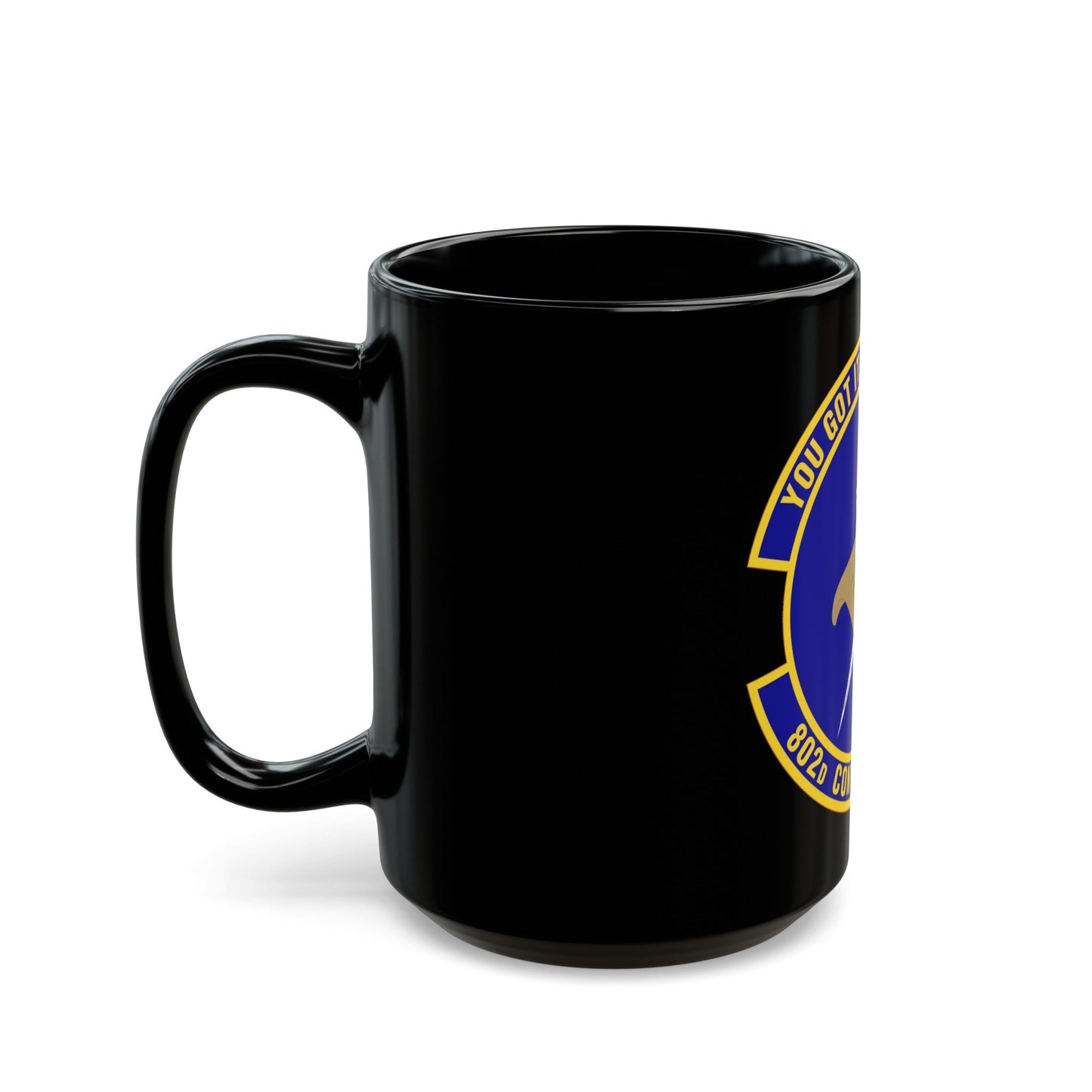 802d Contracting Squadron (U.S. Air Force) Black Coffee Mug-The Sticker Space
