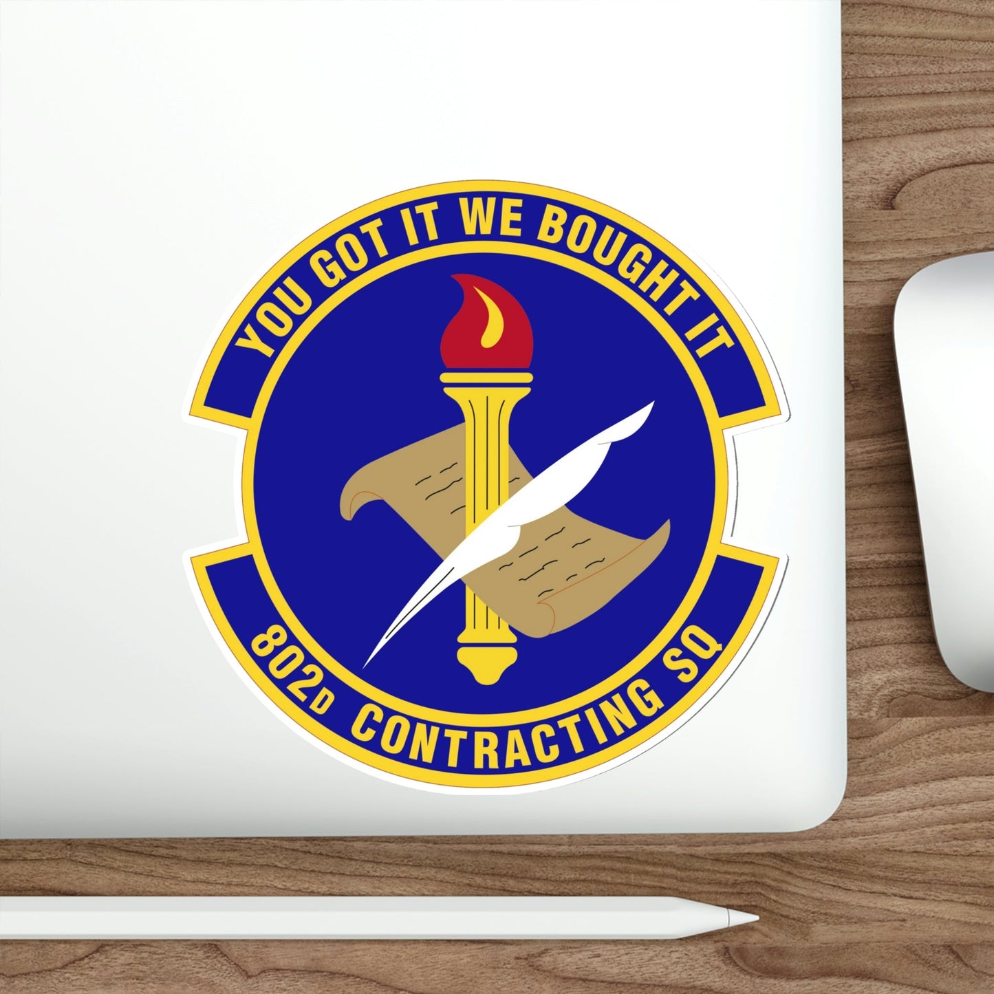802d Contracting Squadron (U.S. Air Force) STICKER Vinyl Die-Cut Decal-The Sticker Space