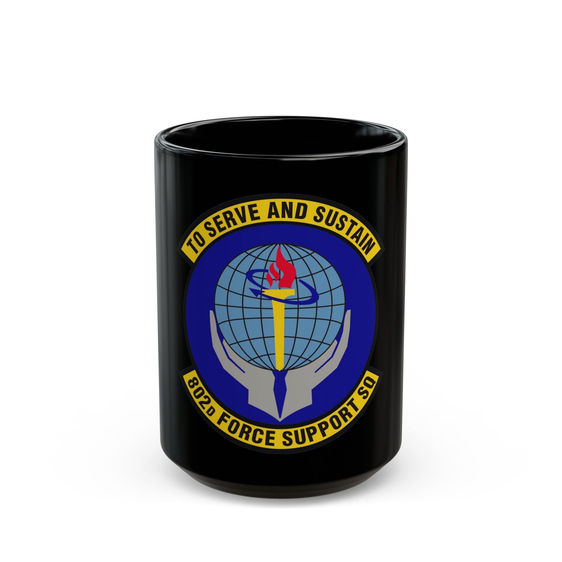 802d Force Support Squadron (U.S. Air Force) Black Coffee Mug-15oz-The Sticker Space
