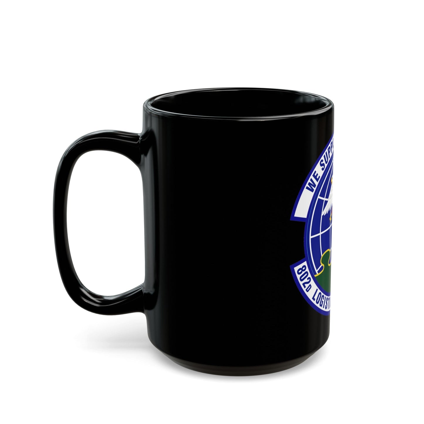 802d Logistics Readiness Squadron (U.S. Air Force) Black Coffee Mug-The Sticker Space