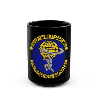 802d Operations Support Squadron (U.S. Air Force) Black Coffee Mug-15oz-The Sticker Space
