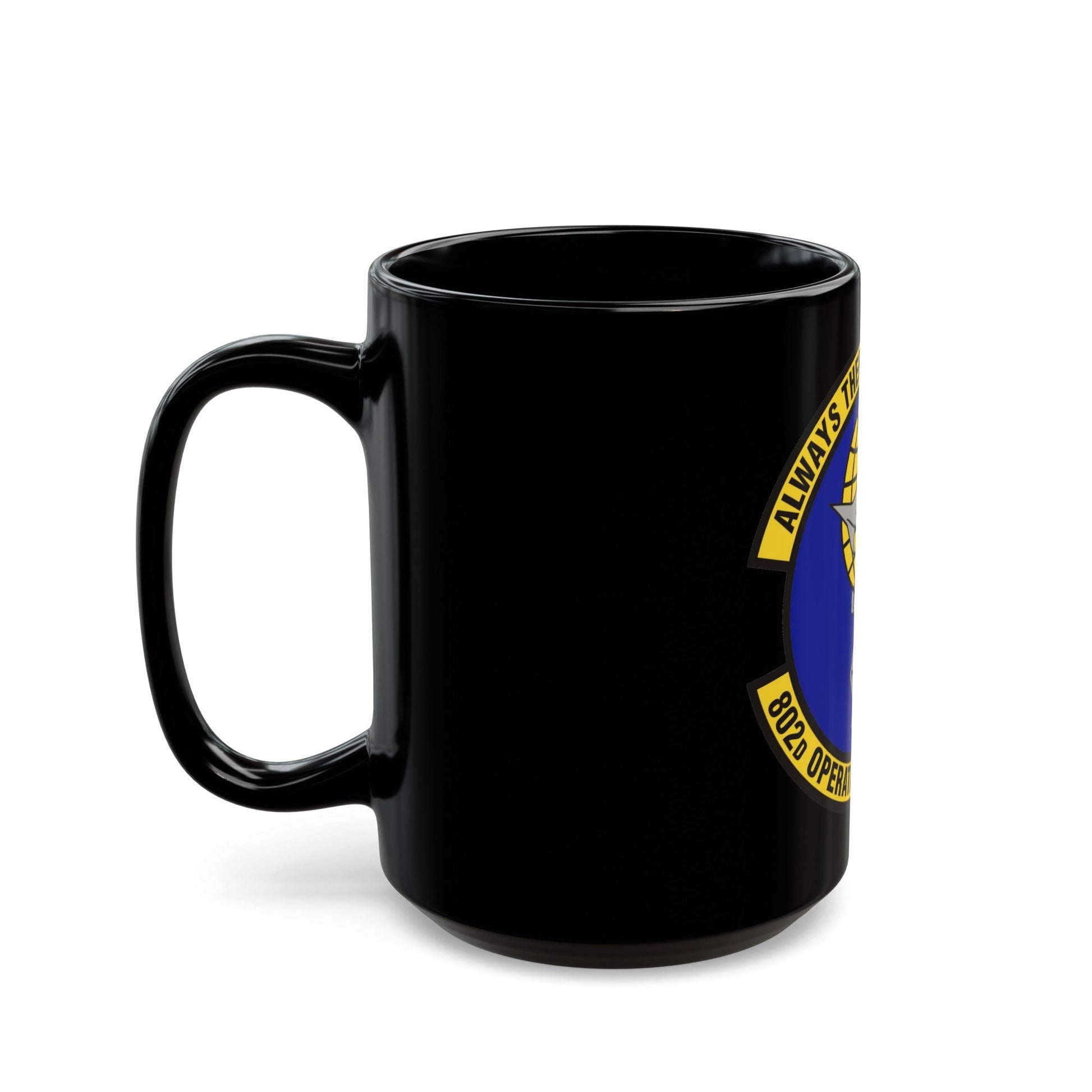 802d Operations Support Squadron (U.S. Air Force) Black Coffee Mug-The Sticker Space