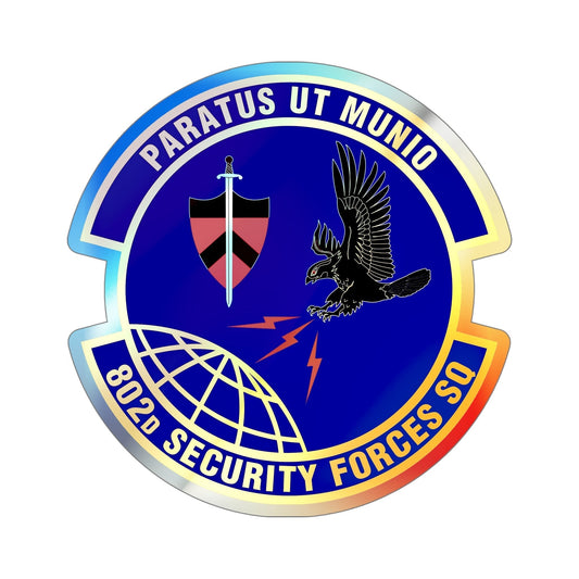 802d Security Forces Squadron (U.S. Air Force) Holographic STICKER Die-Cut Vinyl Decal-6 Inch-The Sticker Space