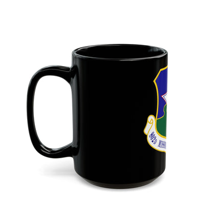802nd Mission Support Group (U.S. Air Force) Black Coffee Mug-The Sticker Space