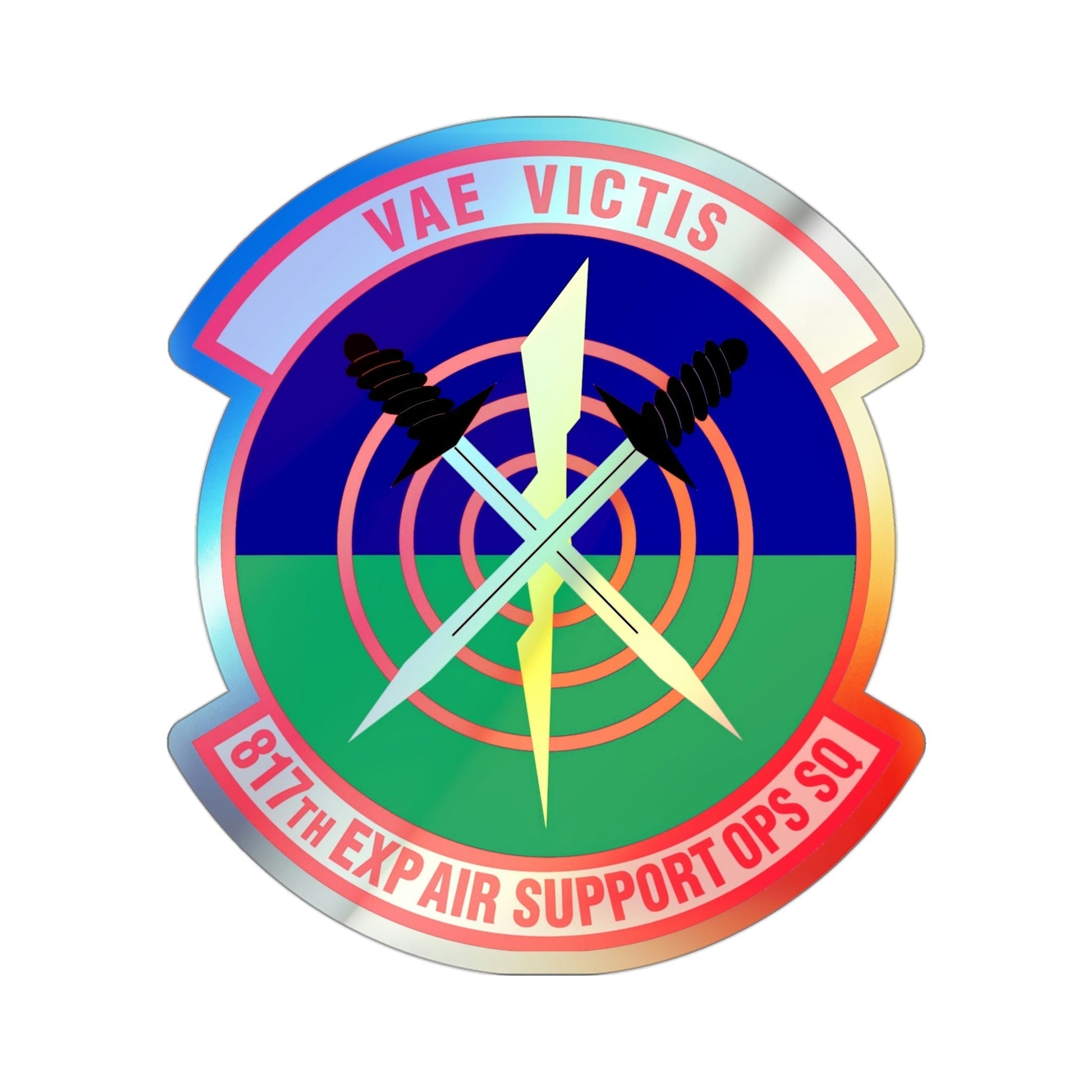 817th Expeditionary Air Support Operations Squadron (U.S. Air Force) Holographic STICKER Die-Cut Vinyl Decal-3 Inch-The Sticker Space