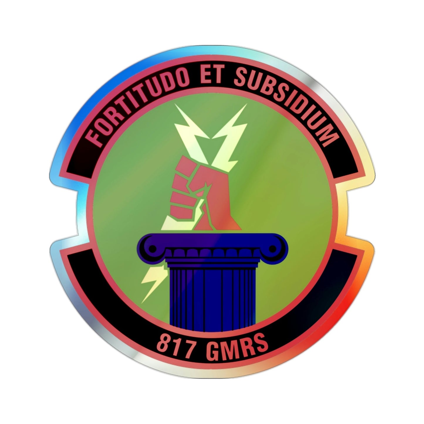 817th Global Mobility Readiness Squadron (U.S. Air Force) Holographic STICKER Die-Cut Vinyl Decal-2 Inch-The Sticker Space