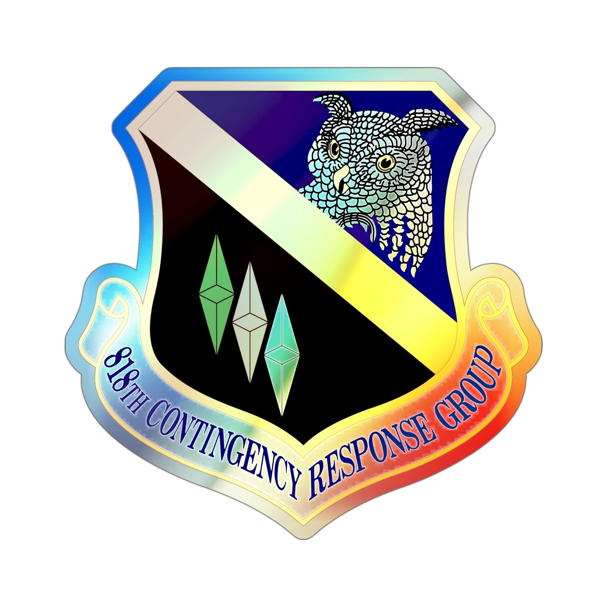 818th Contingency Response Group (U.S. Air Force) Holographic STICKER Die-Cut Vinyl Decal-4 Inch-The Sticker Space