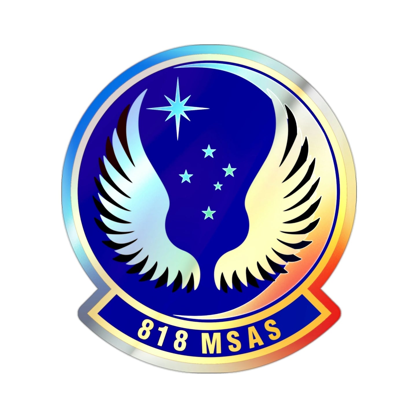 818th Mobility Support Advisory Squadron (U.S. Air Force) Holographic STICKER Die-Cut Vinyl Decal-2 Inch-The Sticker Space