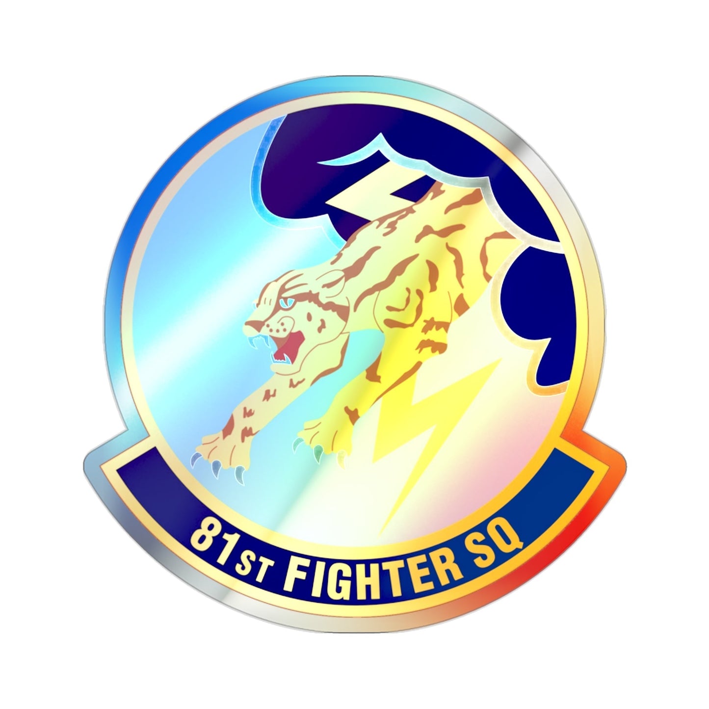 81st Fighter Squadron (U.S. Air Force) Holographic STICKER Die-Cut Vinyl Decal-2 Inch-The Sticker Space