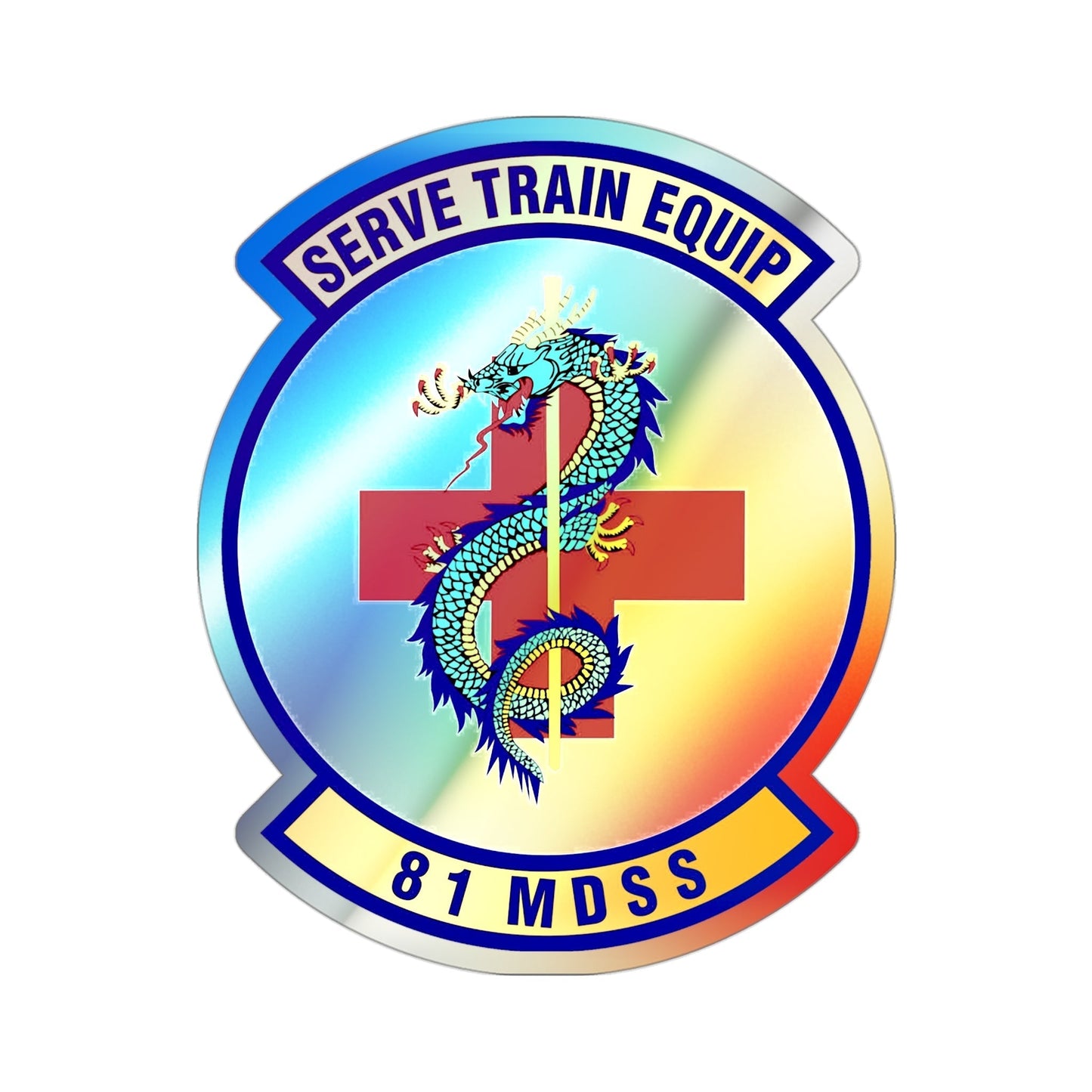 81st Medical Support Squadron (U.S. Air Force) Holographic STICKER Die-Cut Vinyl Decal-3 Inch-The Sticker Space