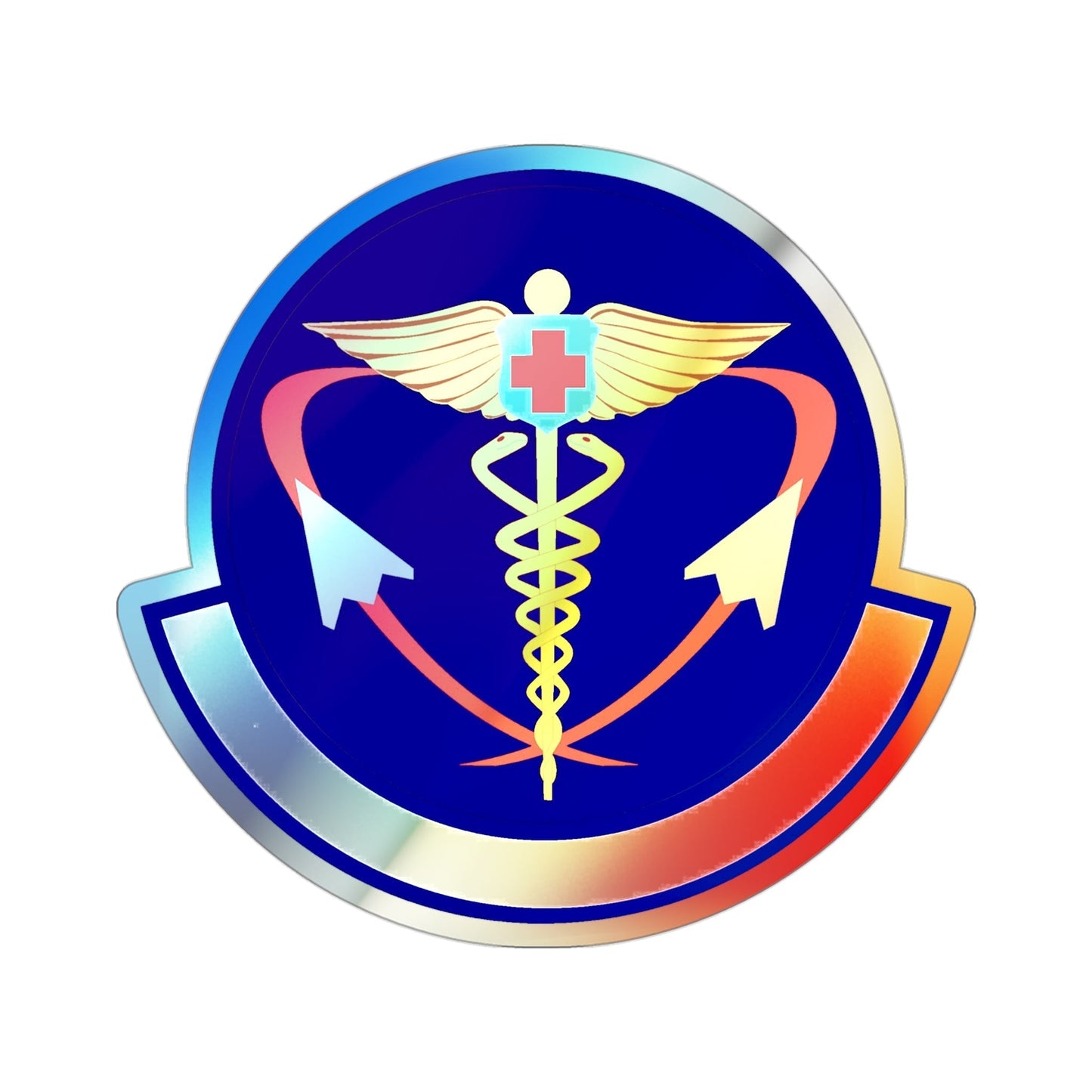 82 Operational Medical Readiness Squadron AETC (U.S. Air Force) Holographic STICKER Die-Cut Vinyl Decal-3 Inch-The Sticker Space