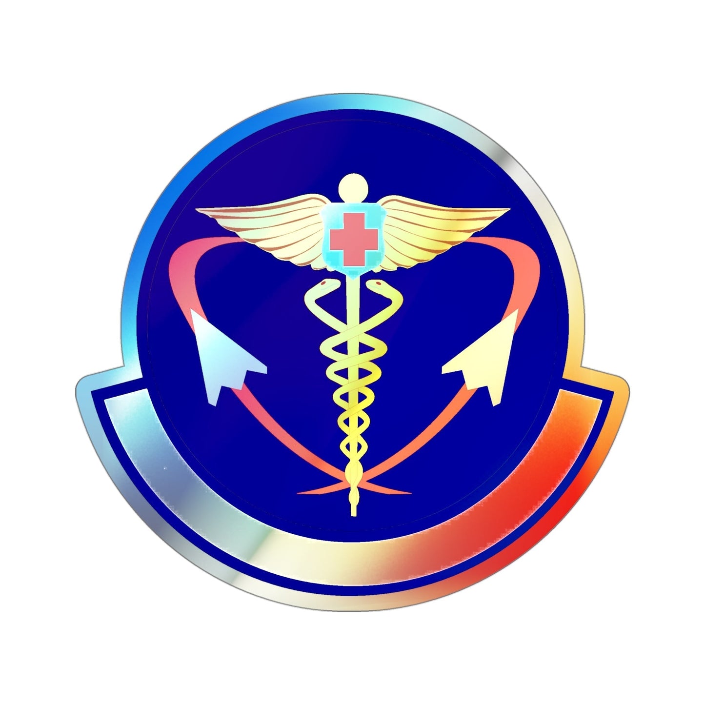 82 Operational Medical Readiness Squadron AETC (U.S. Air Force) Holographic STICKER Die-Cut Vinyl Decal-4 Inch-The Sticker Space