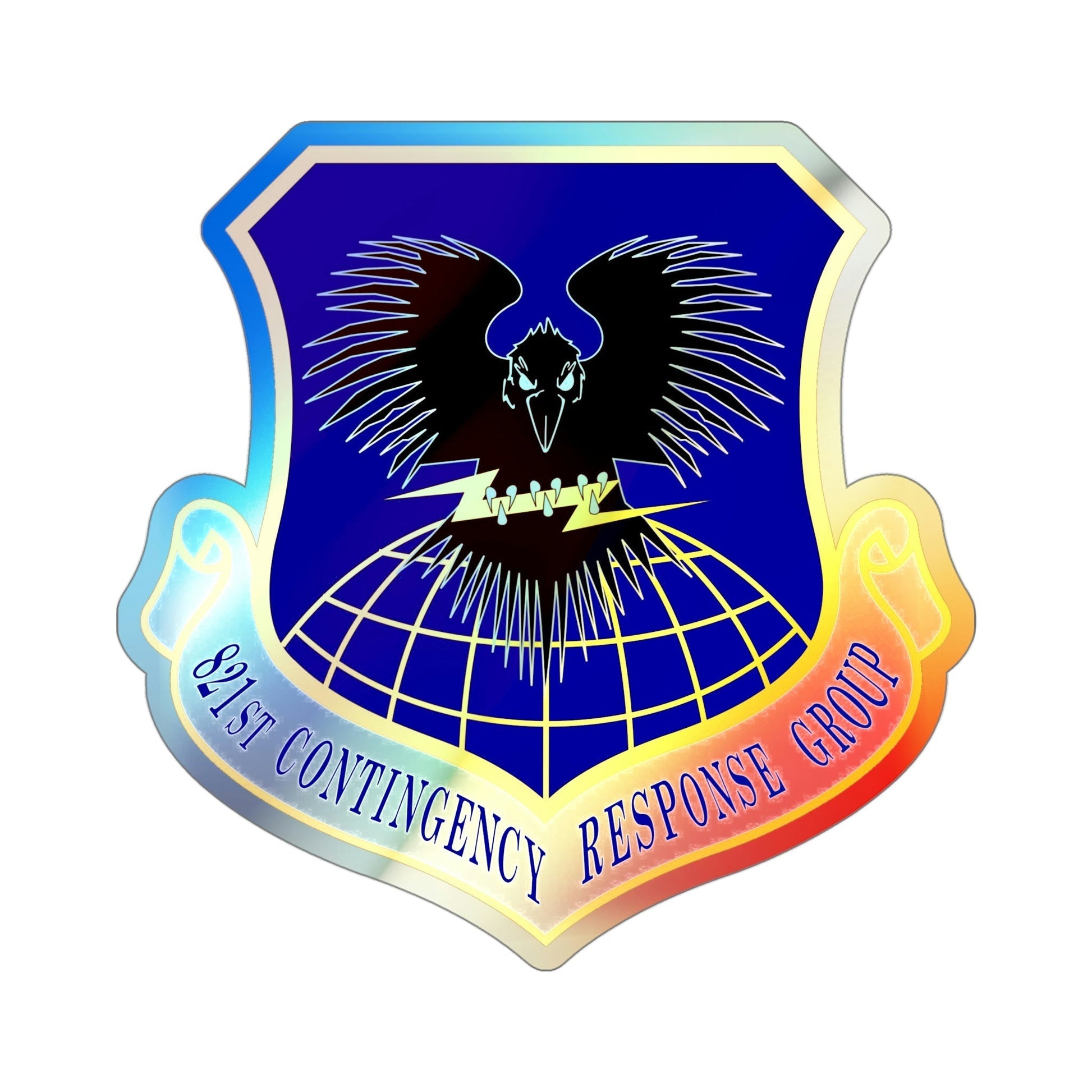 821 Contingency Response Group AMC (U.S. Air Force) Holographic STICKER Die-Cut Vinyl Decal-4 Inch-The Sticker Space