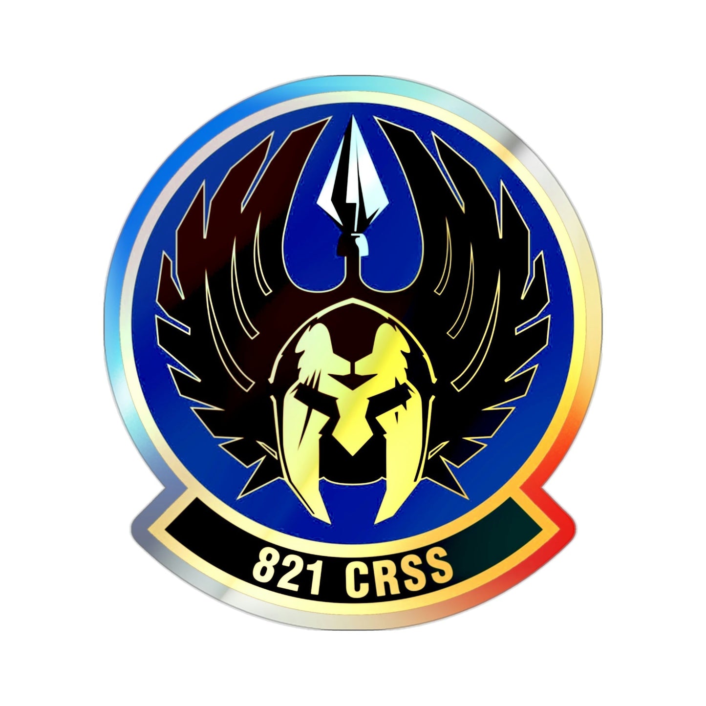 821 Contingency Response Support Sq AMC (U.S. Air Force) Holographic STICKER Die-Cut Vinyl Decal-2 Inch-The Sticker Space