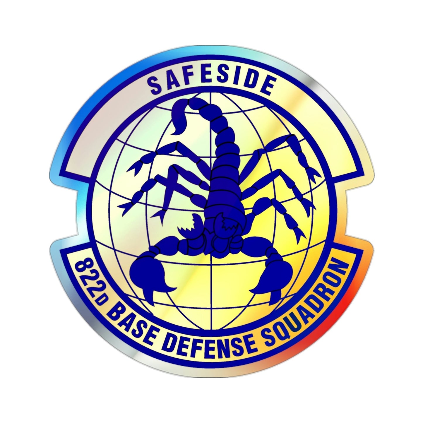 822 Base Defense Squadron ACC (U.S. Air Force) Holographic STICKER Die-Cut Vinyl Decal-2 Inch-The Sticker Space