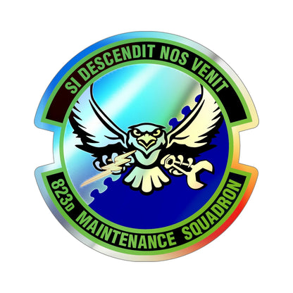 823 Maintenance Squadron (U.S. Air Force) Holographic STICKER Die-Cut Vinyl Decal-6 Inch-The Sticker Space