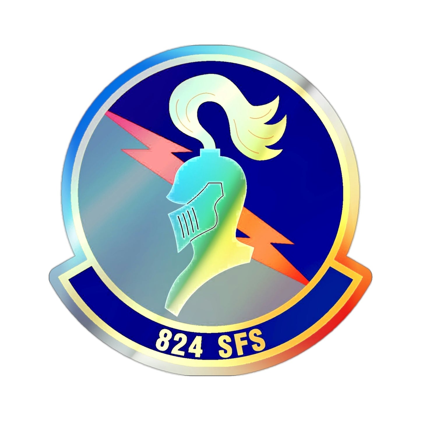 824th Security Forces Squadron (U.S. Air Force) Holographic STICKER Die-Cut Vinyl Decal-2 Inch-The Sticker Space
