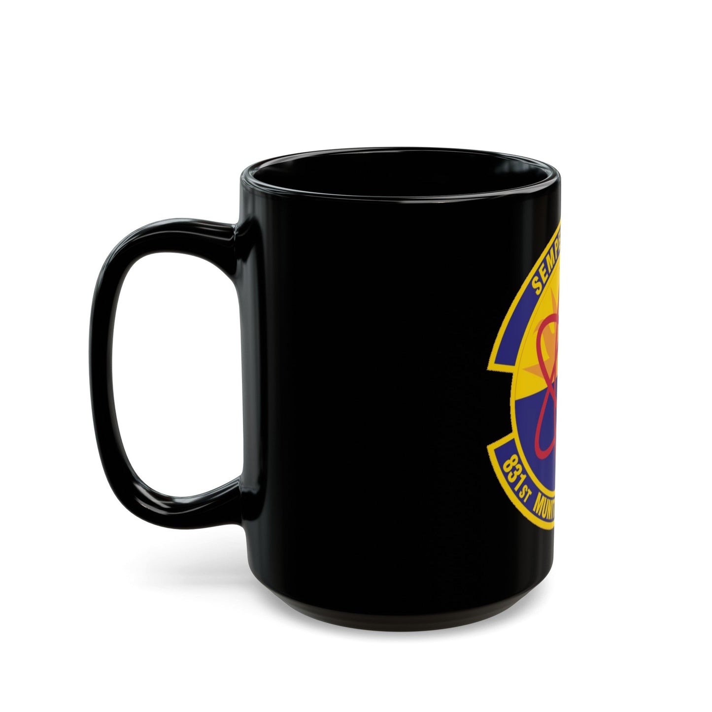 831st Munitions Support Squadron (U.S. Air Force) Black Coffee Mug-The Sticker Space