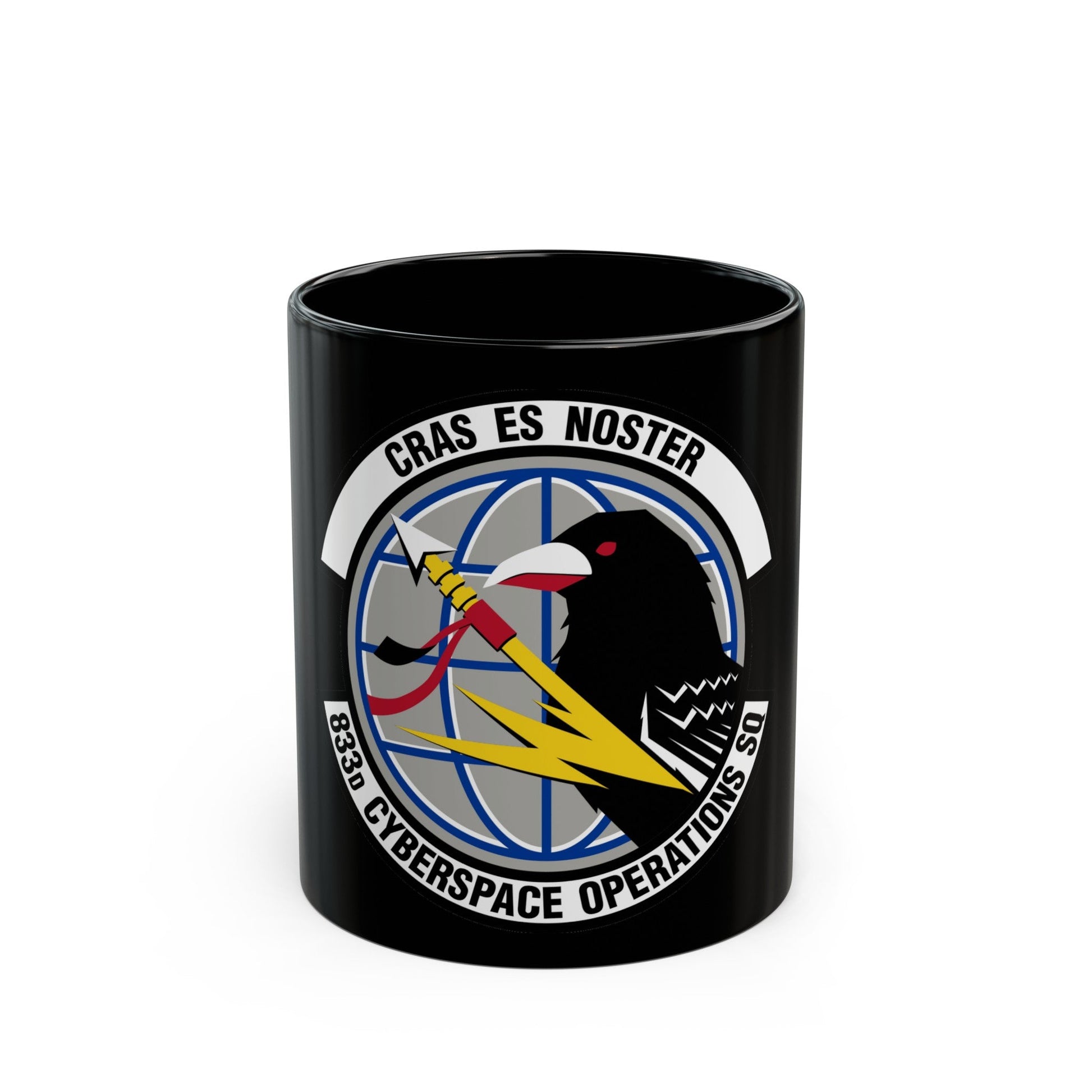 833 Cyberspace Operations Squadron ACC (U.S. Air Force) Black Coffee Mug-11oz-The Sticker Space