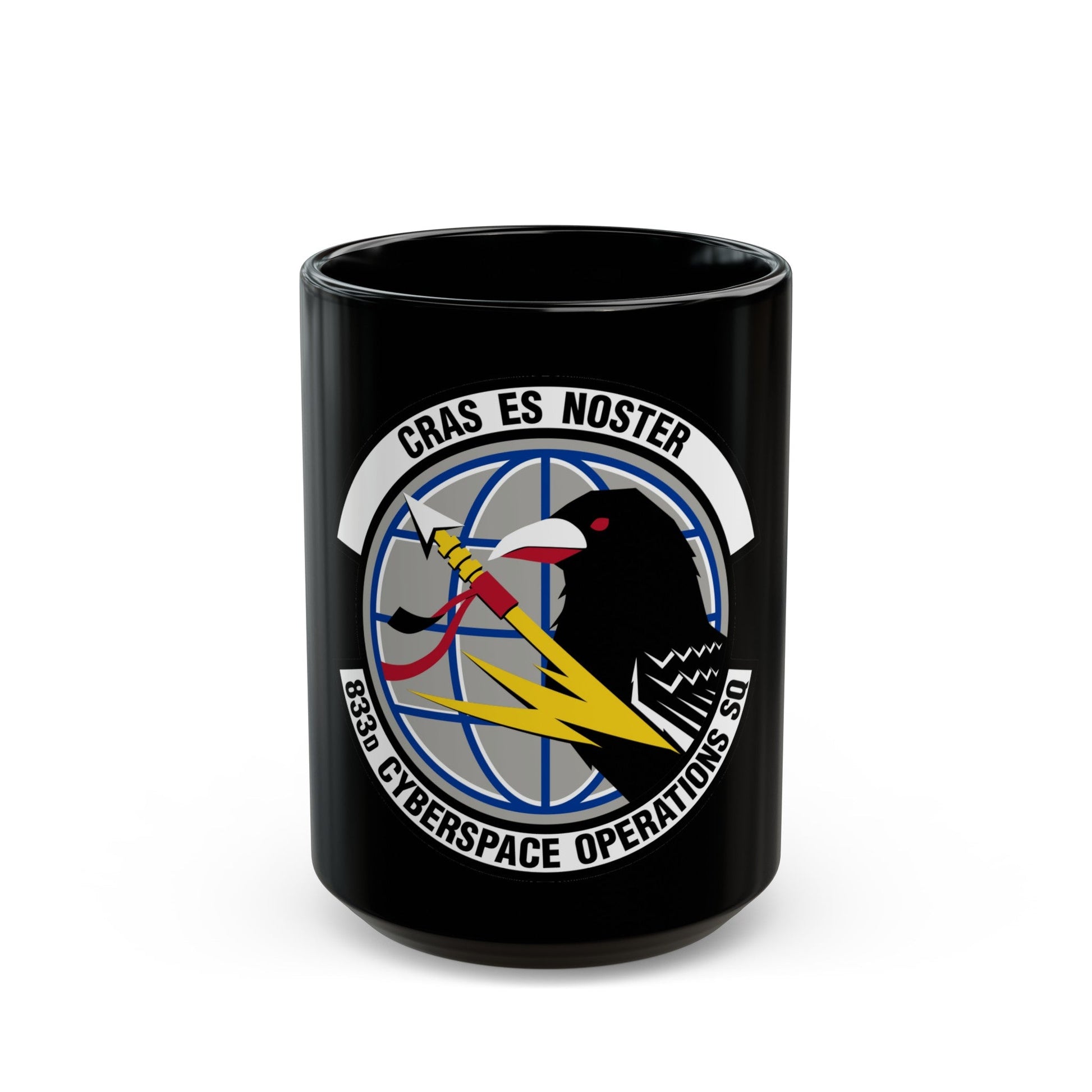 833 Cyberspace Operations Squadron ACC (U.S. Air Force) Black Coffee Mug-15oz-The Sticker Space