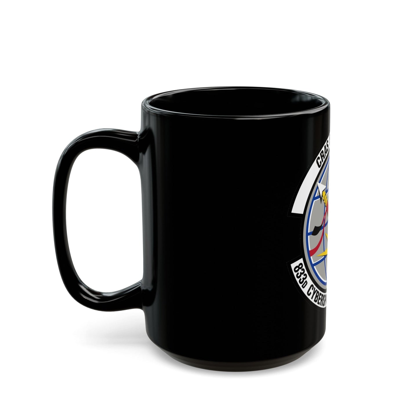 833 Cyberspace Operations Squadron ACC (U.S. Air Force) Black Coffee Mug-The Sticker Space