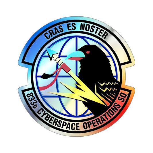 833 Cyberspace Operations Squadron ACC (U.S. Air Force) Holographic STICKER Die-Cut Vinyl Decal-6 Inch-The Sticker Space