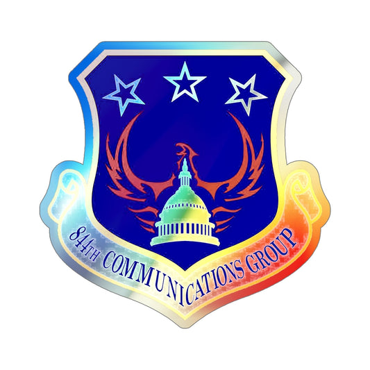 844th Communications Group (U.S. Air Force) Holographic STICKER Die-Cut Vinyl Decal-6 Inch-The Sticker Space