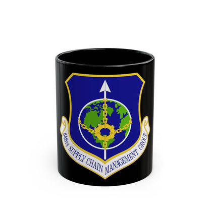 848 Supply Chain Management Group AFMC (U.S. Air Force) Black Coffee Mug-11oz-The Sticker Space