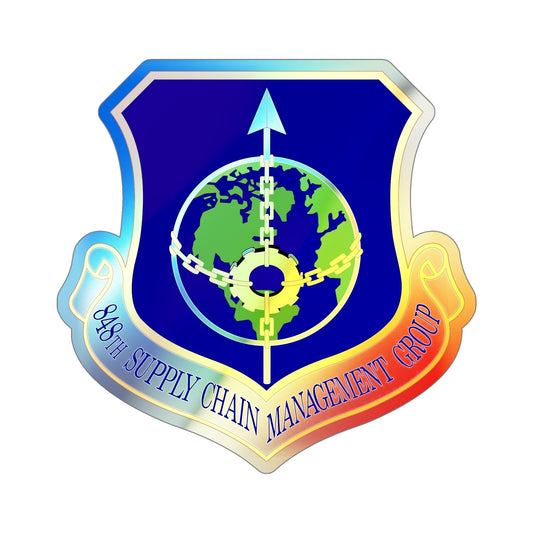 848 Supply Chain Management Group AFMC (U.S. Air Force) Holographic STICKER Die-Cut Vinyl Decal-6 Inch-The Sticker Space