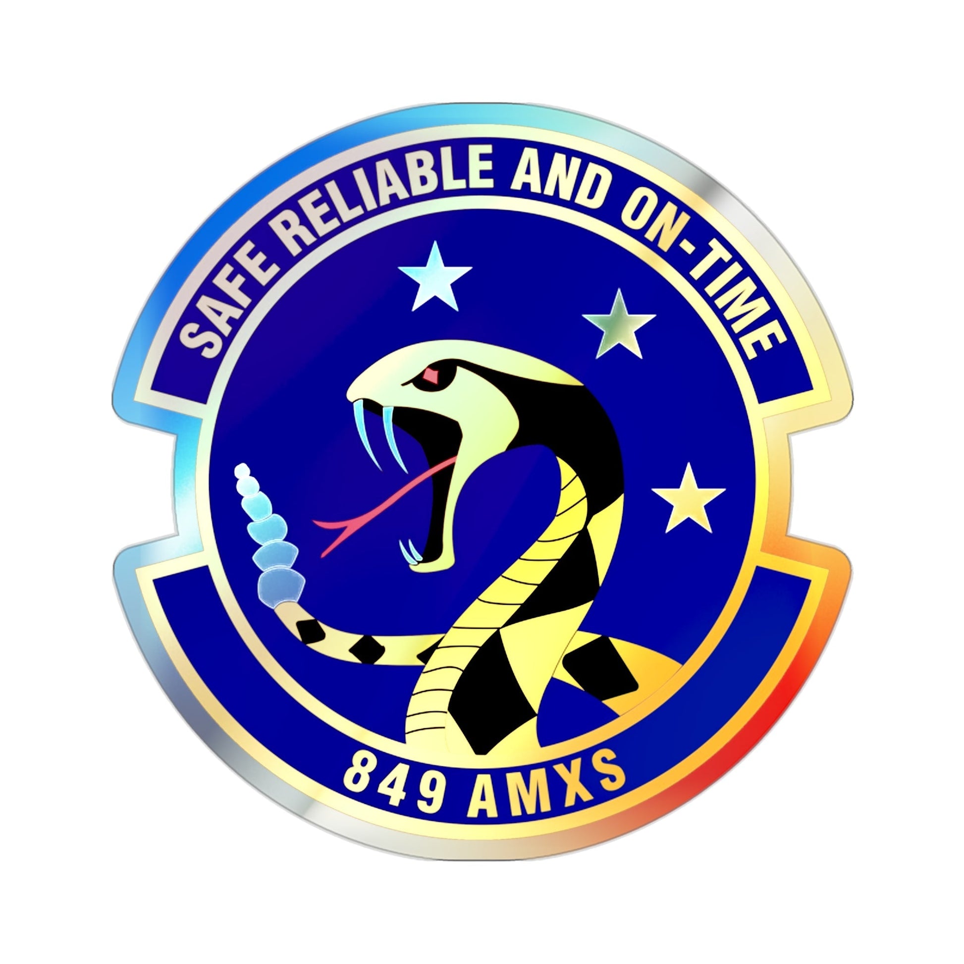 849 Aircraft Maintenance Squadron ACC (U.S. Air Force) Holographic STICKER Die-Cut Vinyl Decal-2 Inch-The Sticker Space
