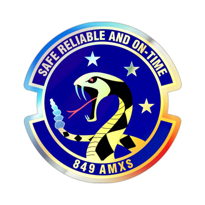 849 Aircraft Maintenance Squadron ACC (U.S. Air Force) Holographic STICKER Die-Cut Vinyl Decal-2 Inch-The Sticker Space