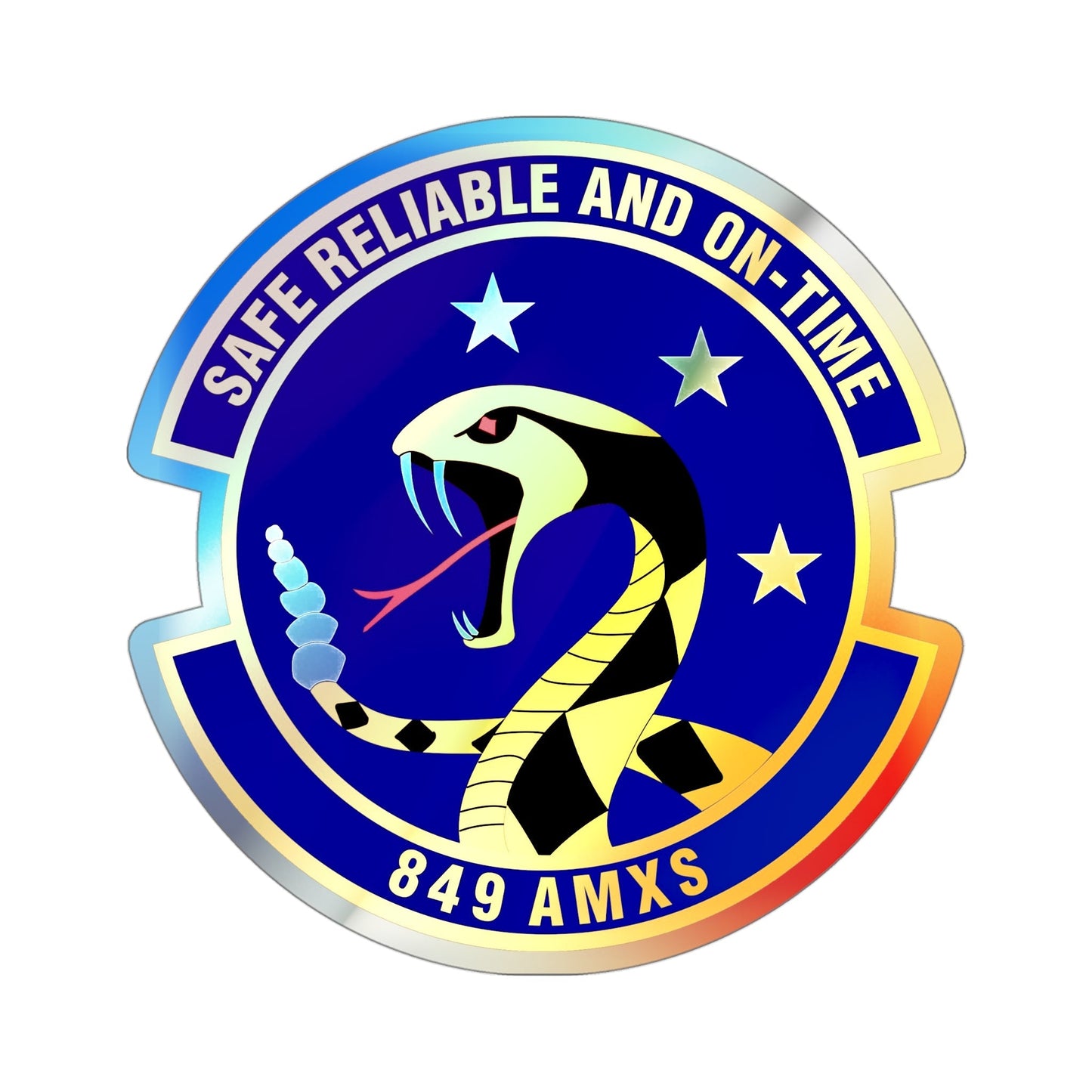 849 Aircraft Maintenance Squadron ACC (U.S. Air Force) Holographic STICKER Die-Cut Vinyl Decal-4 Inch-The Sticker Space