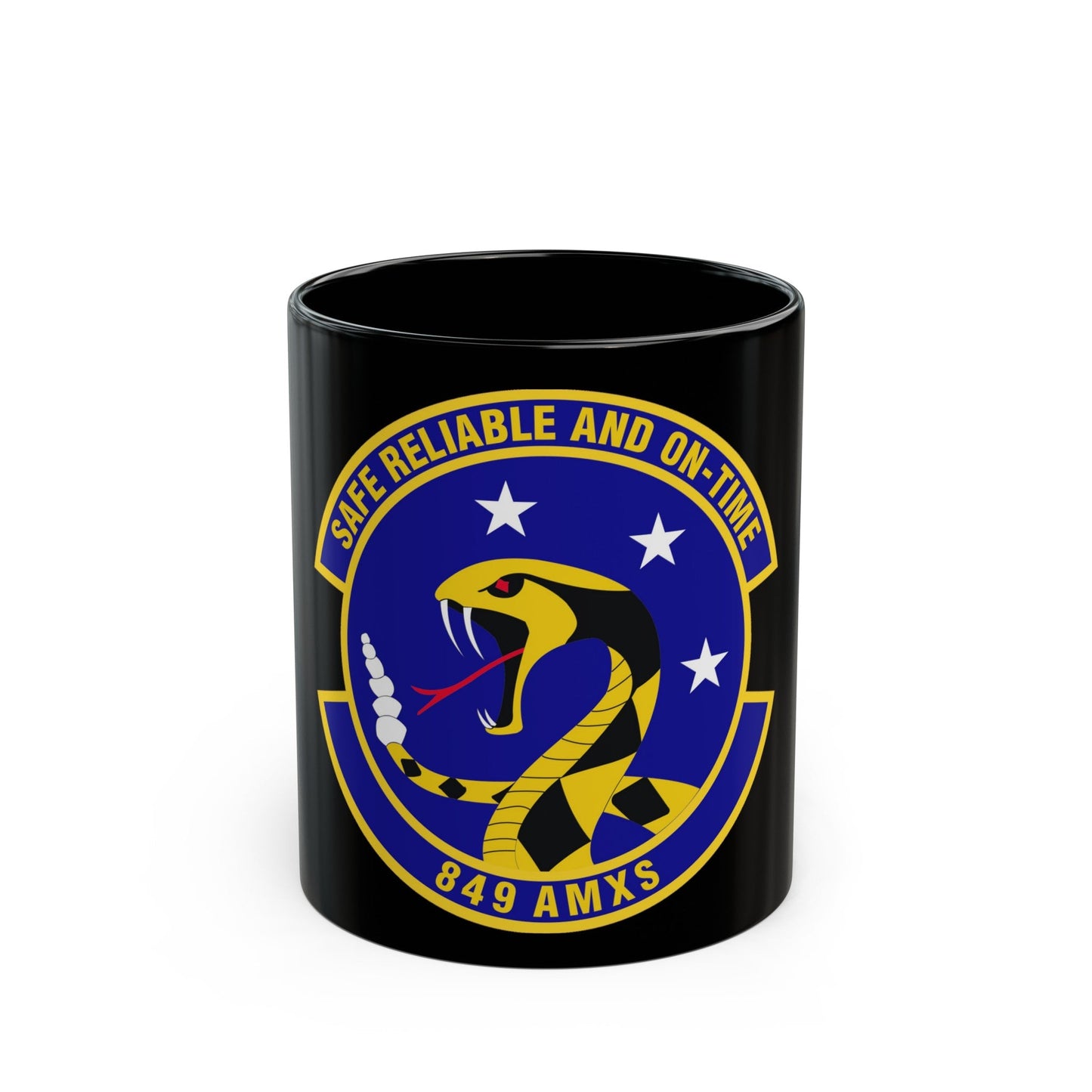 849 Aircraft Maintenance SquadronACC (U.S. Air Force) Black Coffee Mug-11oz-The Sticker Space