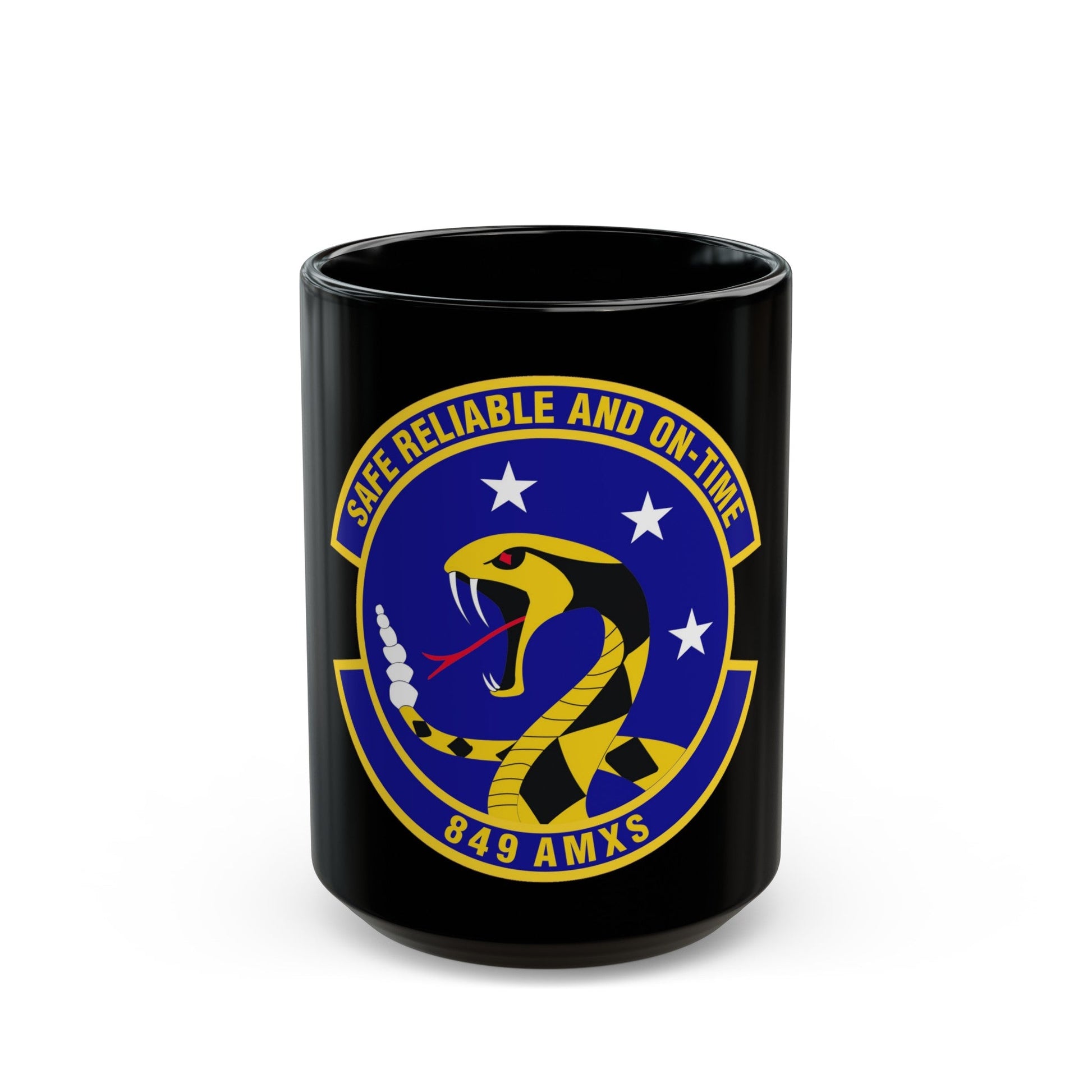 849 Aircraft Maintenance SquadronACC (U.S. Air Force) Black Coffee Mug-15oz-The Sticker Space
