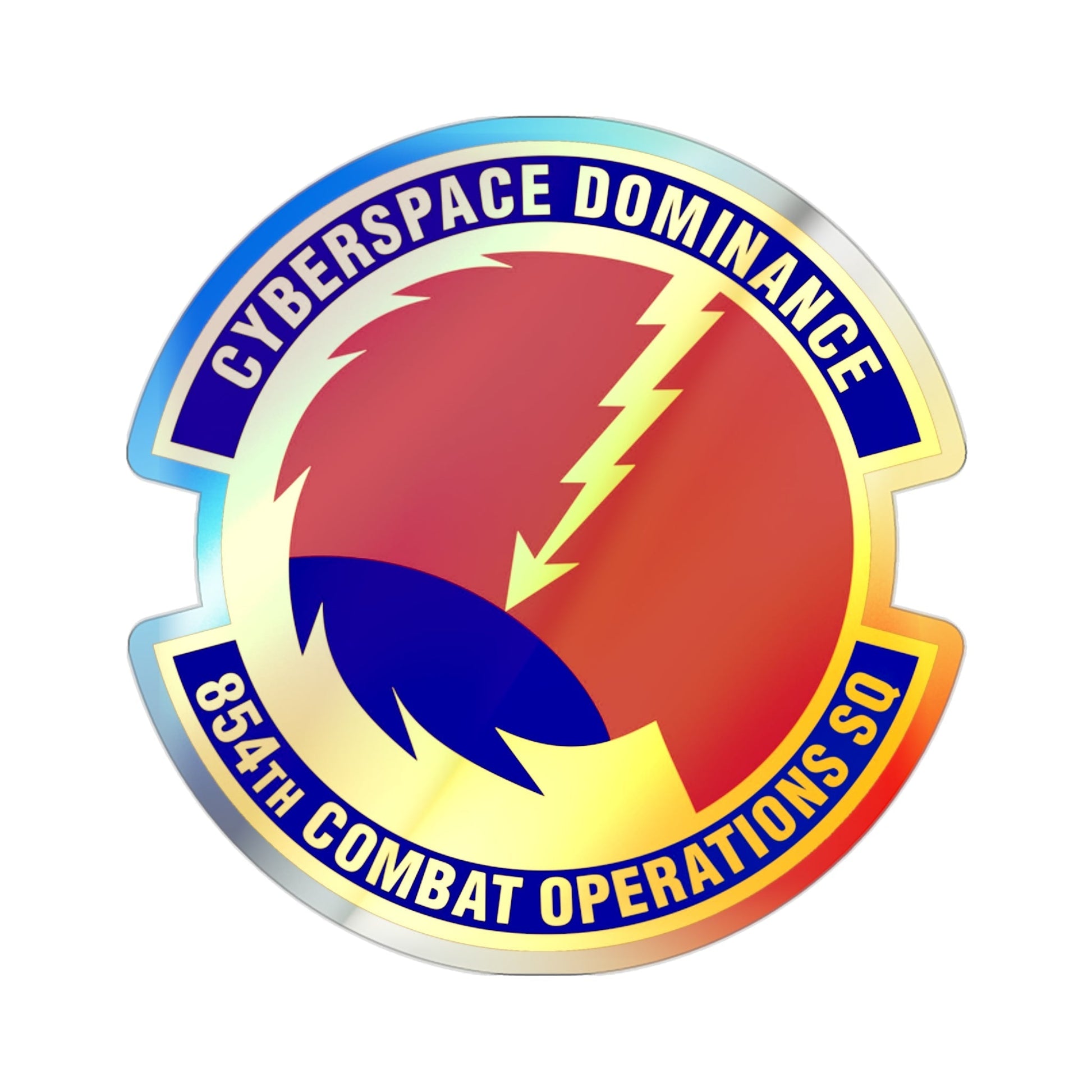 854 Combat Operations Squadron AFRC (U.S. Air Force) Holographic STICKER Die-Cut Vinyl Decal-2 Inch-The Sticker Space